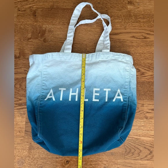 NWOT Athelta Canvas Blue Ombré Tote Bag. - Picture 9 of 10
